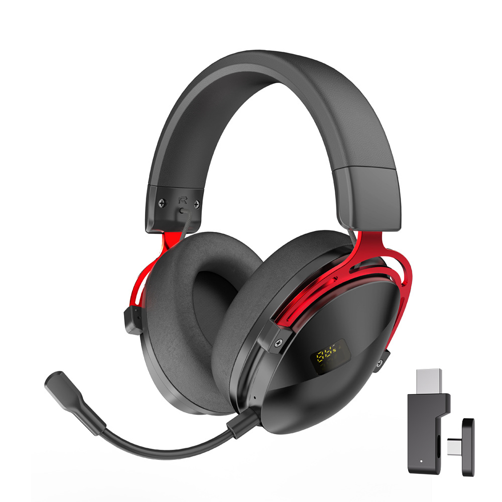 Auriculares Inalámbricos para Juegos GH06Pro 2.4G 7.1 PC y ABS con Pantalla Digital para Gaming
