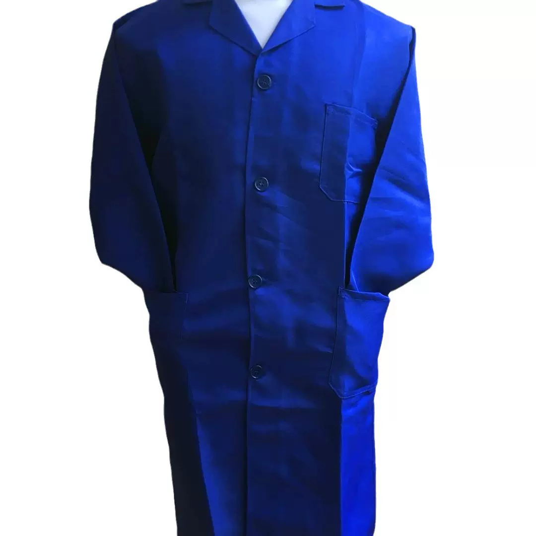 男女长款蓝色大褂工作服长袖搬运工作防尘劳保服工装批发工厂罩衣