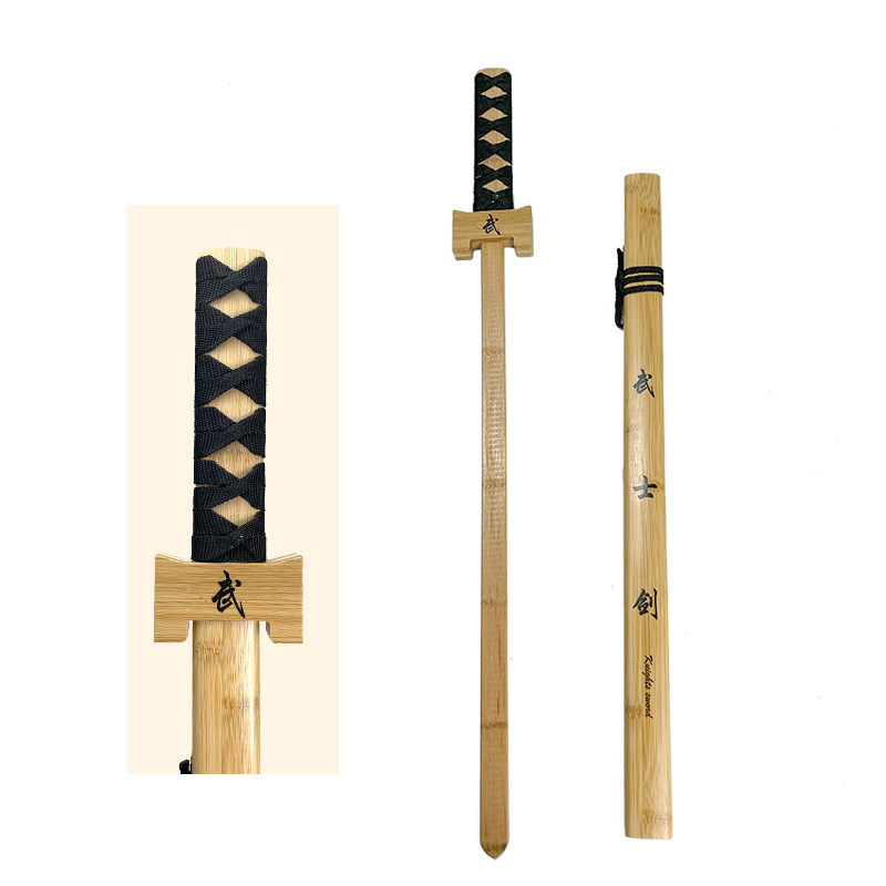 Warrior Natural color Bamboo The sword Weapon Fair Fair Toys wholesale Dongyang Ninja Warrior The sword