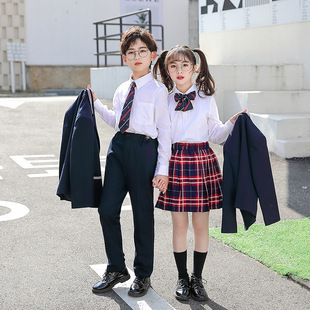 Children's clothing new autumn children's small suit for boys and girls coat dress wedding host gentleman flower girl suit handsome