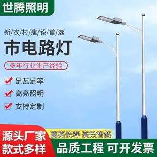LED City Circuit Light New Rural Single Arm Double Arm Street Light Pole 6m Outdoor Waterproof Municipal Road Lighting High Rod Light