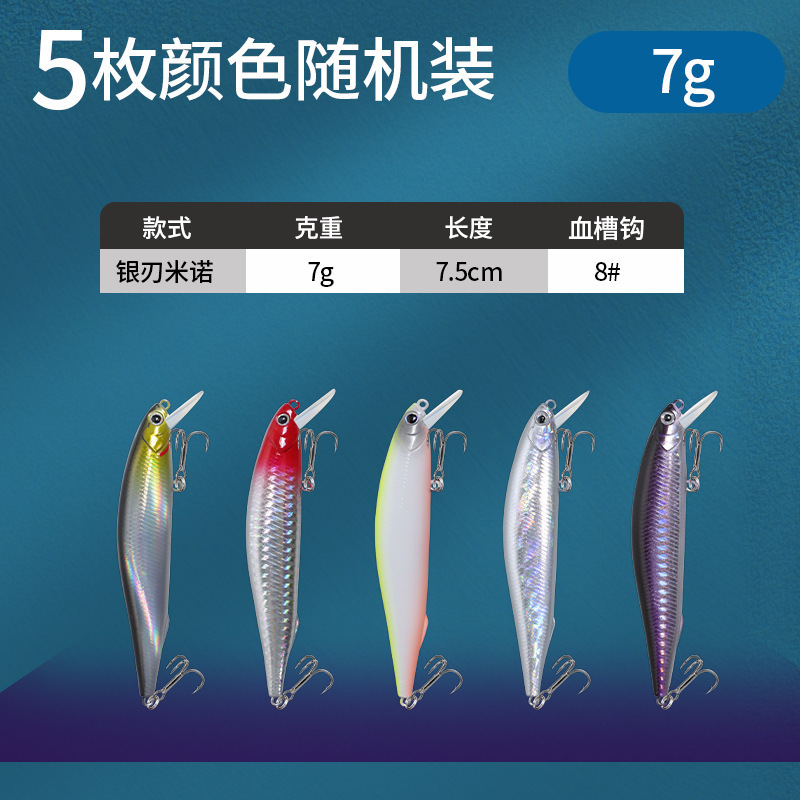 缓沉垠刀路亚假饵颤沉水浮水米诺快速远投淡水库翘嘴鳜鱼7g|undefined