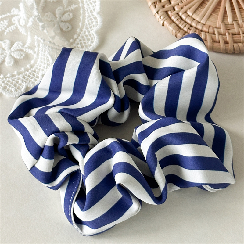 20g Weight Hair Tie Hair Accessories Type 1 Piece Quantity Casual, Holiday, Daily Occasion Cloth Material Stripe Pattern All Seasons Season Women's Gender Elegant, Sweet Style Elegant Sweet Women's Stripe Cloth Hair Tie 7