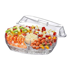 国境を越えた氷上の果物、野菜の前菜トレイ、15インチのパーティートレイ、台所の冷凍食品ボウル