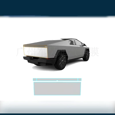 Protective Film Amazon, Car paint protective film - tesla-cybertruck-rear-bumper-tpu-protective-film-tpu75mil-transparent-protective-film