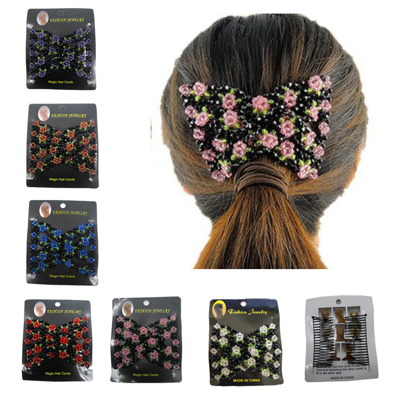 Cr02 Korean Version Versatile Hair Comb Hair Accessory Steel Wire Hair Twister Insert Comb Magic Hair Comb Styling Comb Wholesale 8 Colors