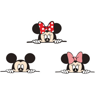 Mickey Mouse Mickey Minnie Cute Car Sticker Cover Scratch Cover Cartoon Personalized Car Sticker Creative Waterproof Sticker
