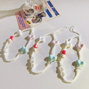 High-looking lovely light-colored wrist rope pendant chain accessories universal mobile phone case earphone case portable chain mobile phone lanyard