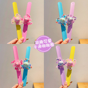 My Little Pony Snap Ring Glowing Toy Children's Bracelet Rotating Gyro Flash Cartoon Watch Gift for Boys and Girls