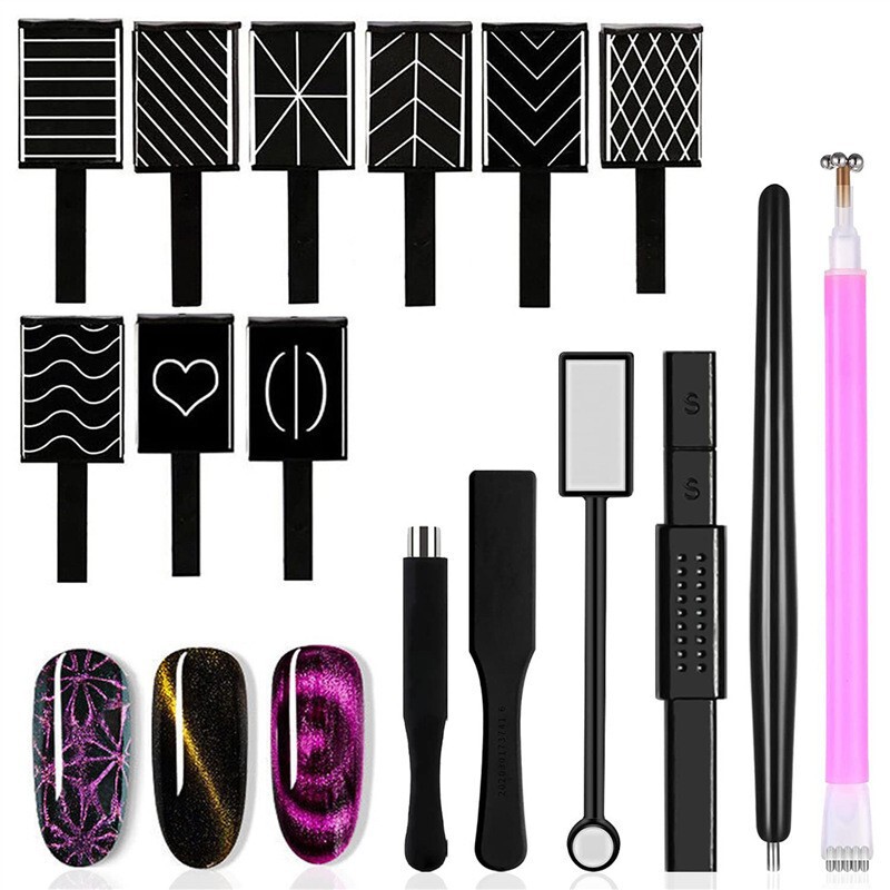Cross-Border 15-Piece Nail Art Magnet Set Cat Eye Gel Nail Polish Magnet Stick Magnetic Nail Polish Cat Eye Magnet Stick Cross-Border 15-Piece Nail Art Magnet Set Cat Eye Gel Nail Polish Magnet Stick Magnetic Nail Polish Cat Eye Magnet Stick