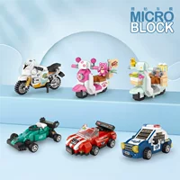 LOZ Lizhi микро гранул спортивный автомобиль пожарная машина самолет собранная игрушка детский автомобиль гоночный автомобиль собранный блок