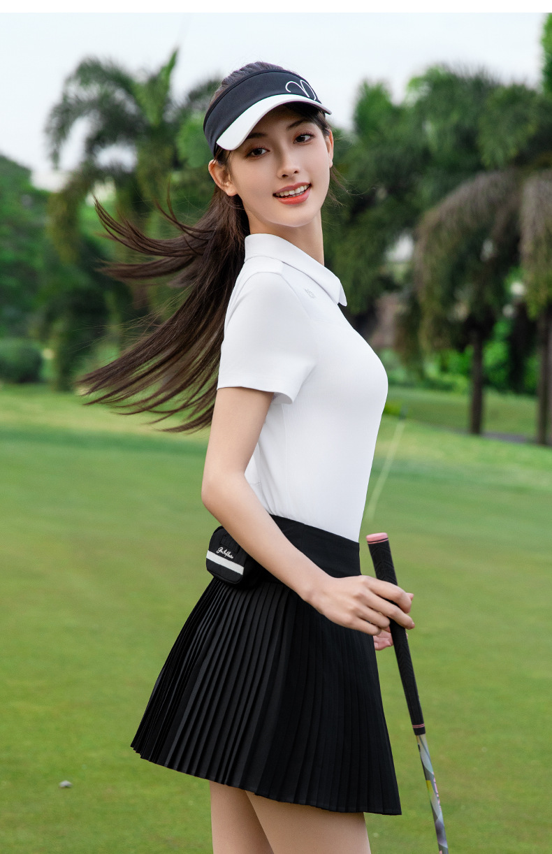 Áo polo tay ngắn nữ chơi golf PGM025 – chất liệu co giãn cao, kháng khuẩn chống UV — YF780 áo đen [kháng khuẩn và chống tia UV/vai thoáng khí/đàn hồi cao và mềm mại], YF780 Sakura Phấn hoa Top [Kháng khuẩn Chống UV/Vai thoáng khí/Độ đàn hồi cao và mềm mại] chi tiết 16