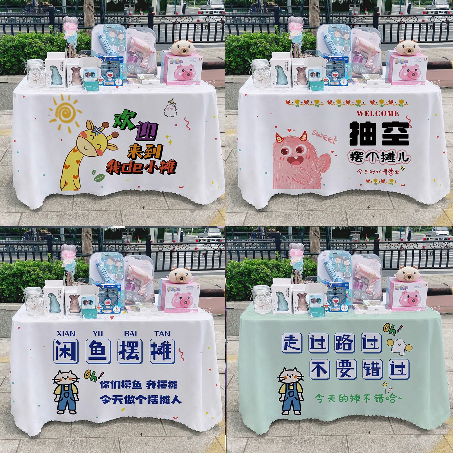 General + 1 estandos de mesa publicitaria