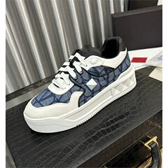 24春秋厚底コントラストカラーつや消しレザーステッチカジュアルシューズラージリベットアウトドアファッション多用途紳士靴