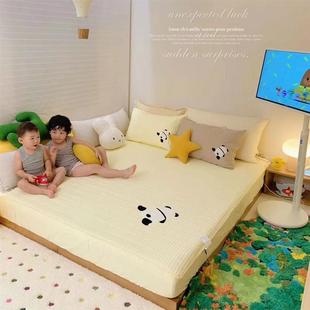 Summer Cool Ice Bean Mat Three-Piece Set of Fitted Sheets 2024 New Air-Conditioned Soft Mat Machine Washable