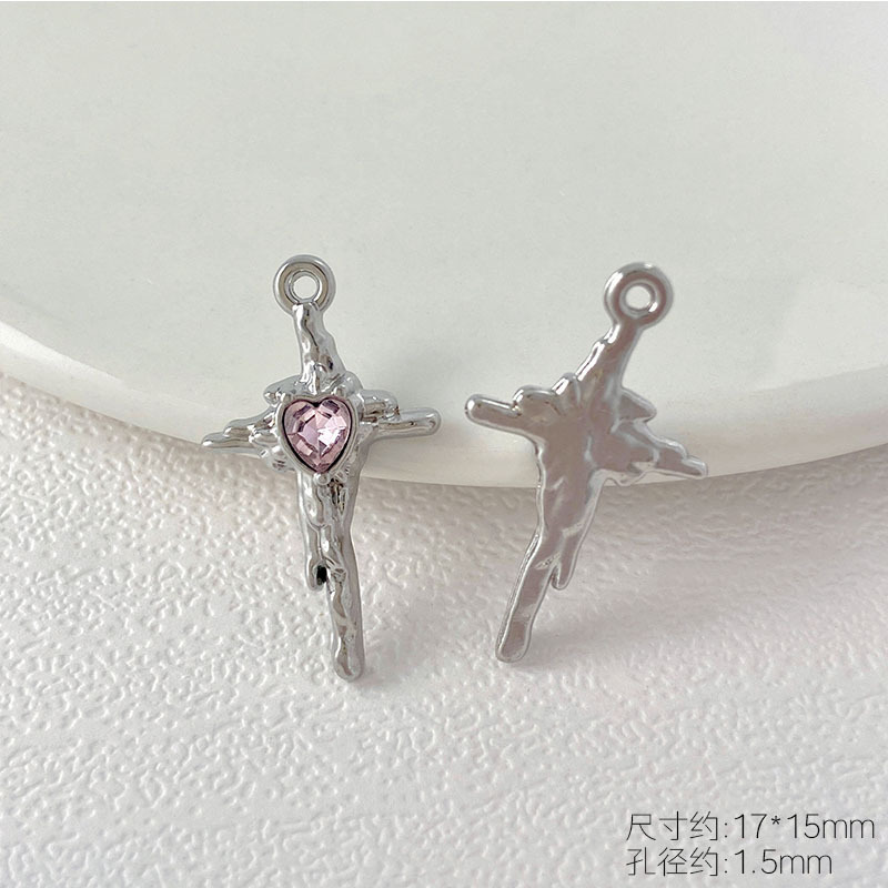 ダークスイートクールスタイルペンダントコレクション愛の十字架の羽 DIY ネックレスイヤリングブレスレットジュエリーアクセサリー|undefined