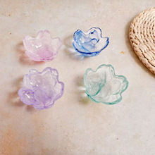 日式色料玻璃樱花碟子创意水墨家用调味蘸料碟酱油碟碗餐具套装