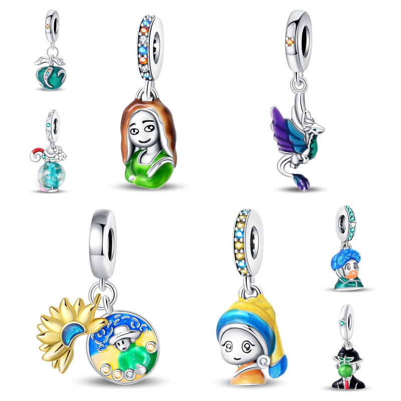 Original Design Art Style Hanging Ornaments Pendant Beads DIY Jewelry Accessories Bracelet Copper Plated 925 Silver Foreign Trade Gift Original Design Art Style Hanging Ornaments Pendant Beads DIY Jewelry Accessories Bracelet Copper Plated 925 Silver Foreign Trade Gift