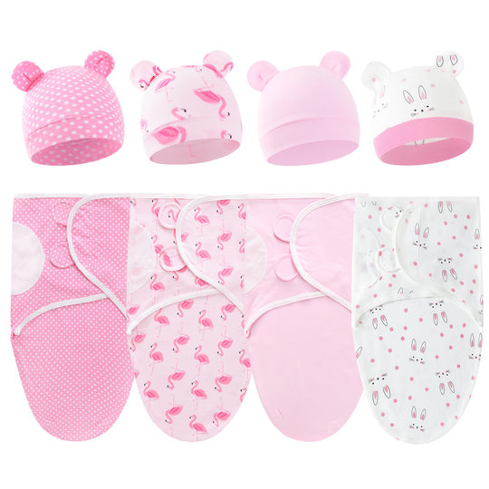 Cotton baby anti-shock swaddling baby 0-6 months newborn baby spring and autumn quilt summer thin sleeping bag towel