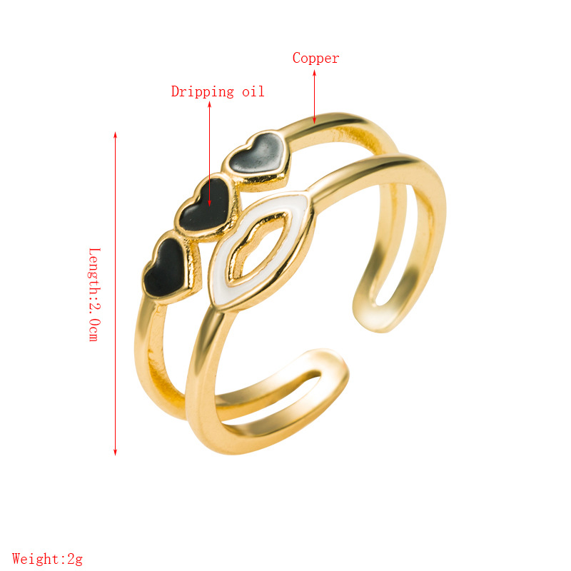 Fashion Star Moon Micro-inlaid Zircon Opening Ring display picture 1