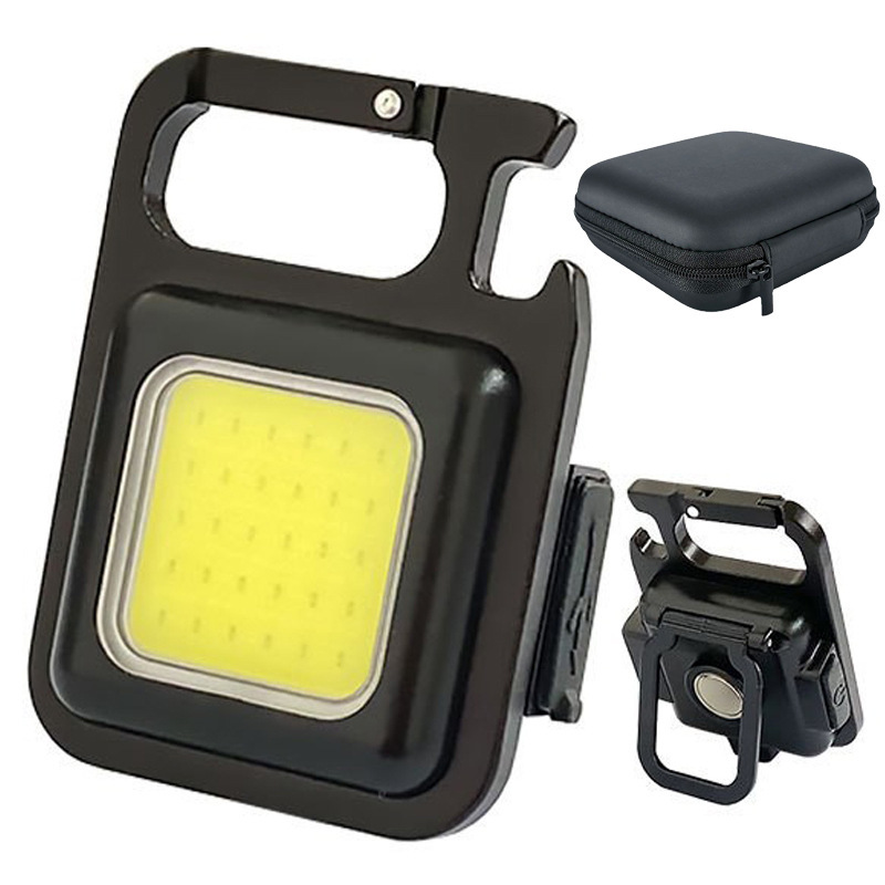 跨境新款多功能钥匙扣COB工作灯 户外登山露营LED应急检修工作灯|ms