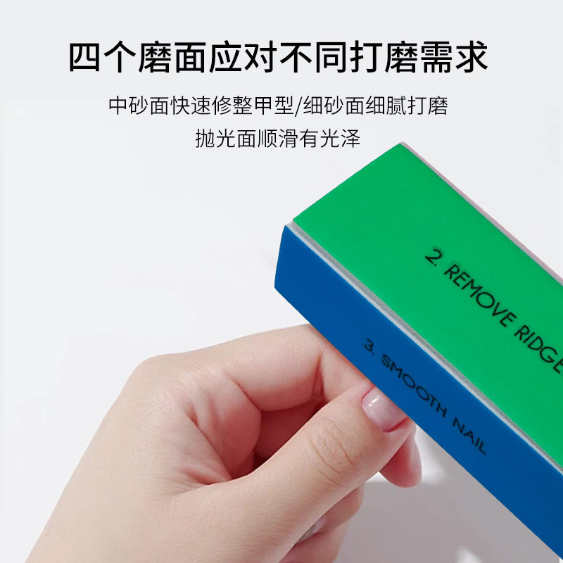 カラー四面研磨ブロックネイルアート豆腐ブロックスポンジ文游シルバージュエリー爪多面研磨研磨ツール|undefined
