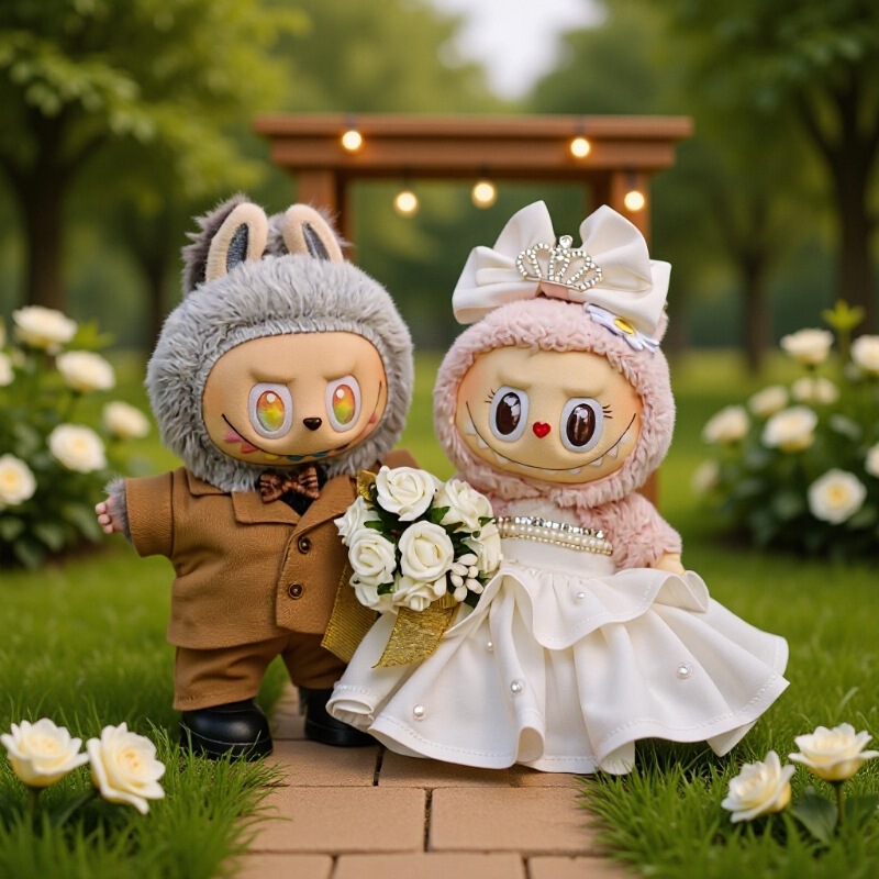 17cm Labubu Doll Clothes: High-End Formal Dress, Suit, Wedding Dress, and Wedding Attire 17cm Labubu Doll Clothes: High-End Formal Dress, Suit, Wedding Dress, and Wedding Attire