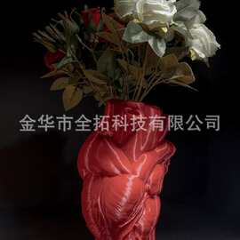 跨境个性解剖心脏花瓶 暗黑艺术风花艺装饰摆件158