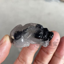 和田玉供应链新疆和田玉青花籽料大富大贵玉石貔貅吊坠工艺品