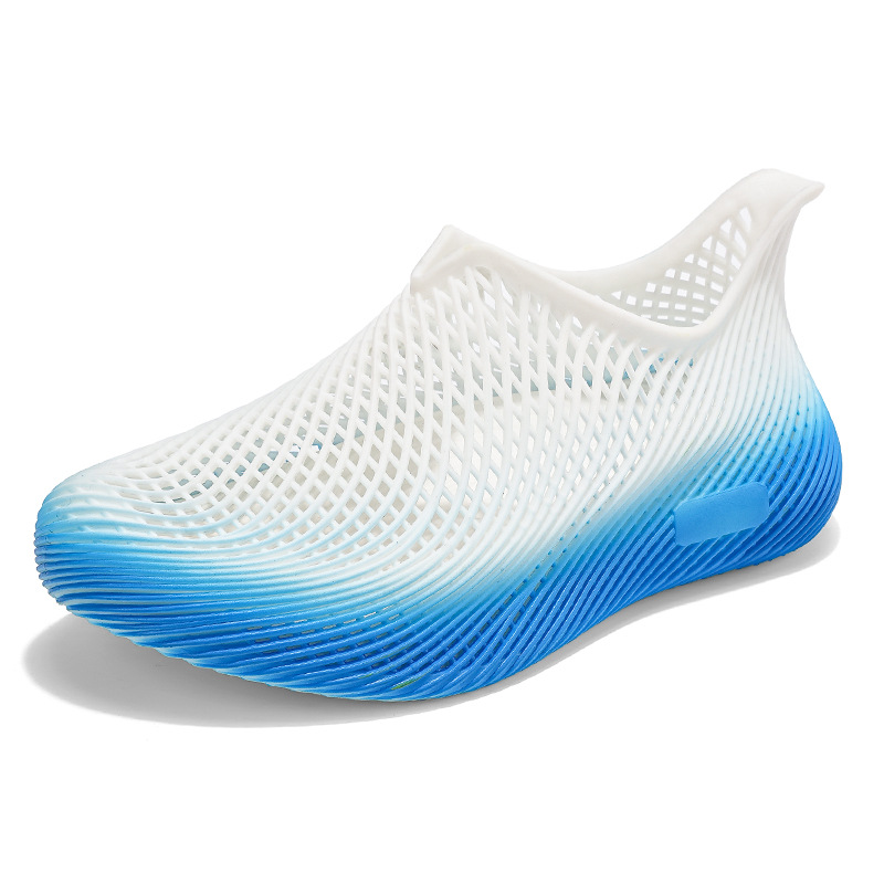 2026 nuevos zapatos impresos en 3D, zapatos de agujero huecos, zapatos de moda al aire libre para hombres, zapatos de moda