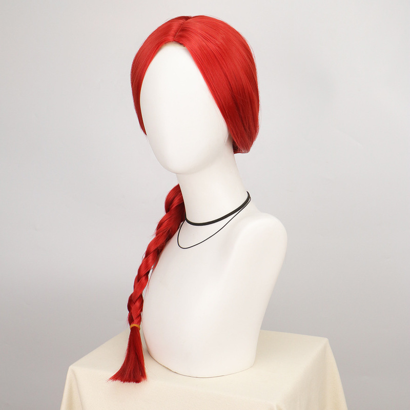 [Shunting] Toy Story 4 Jessie Anime Wig Cos Red Braid Wig Medium Parted Red Wig