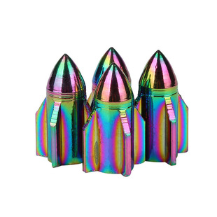 Personalized Modified Colorful Airplane Colorful Valve Caps Rocket Valve Caps Ready-Made Curved Mouth Special