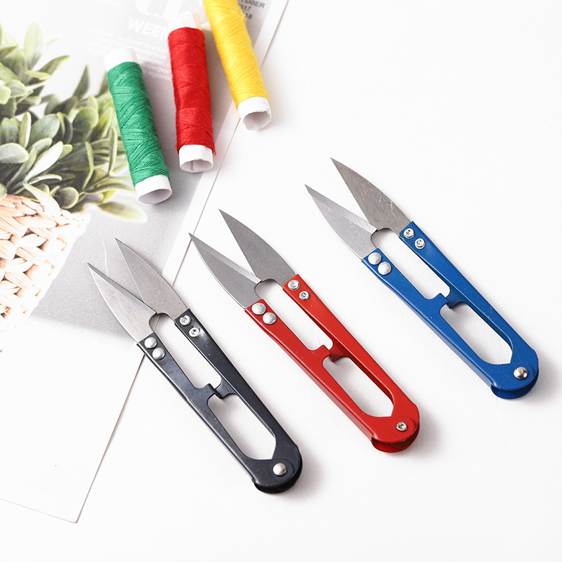 十字绣缝纫 彩色剪刀 U型剪刀 剪刀纱剪 线头剪厂价