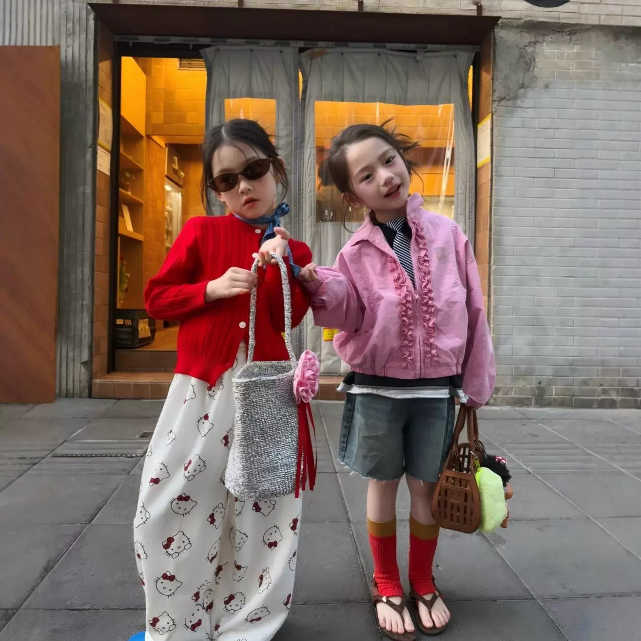 儿童欧美风木耳边外套女童春装洋气夹克女孩子宽松休闲外穿上衣外