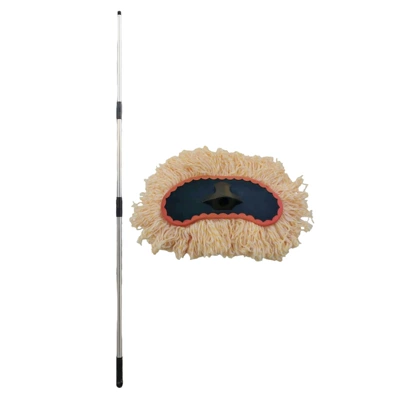 Car cleaning tools: Handle, Thickened Car Wash Brush, Dust - 25m-crescent-yellow-wire-car-wash-brush
