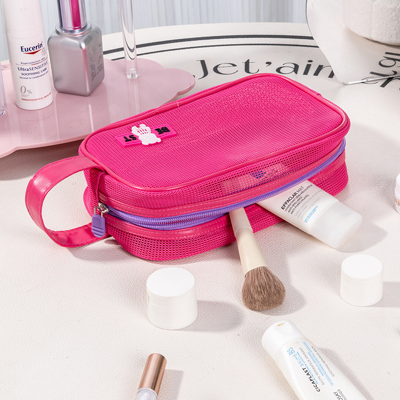 Cosmetic Bag, Lipstick and Skin Care Product Storage Bag, Mesh Portable Toiletry Bag, Wholesale Mesh Clothing Storage Bag