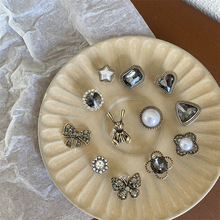 少女甜酷兔子先生合金饰品配件镶钻高级感服装洞洞鞋花发饰材料