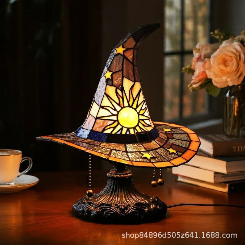 現物国境を越えた独立駅の新型Witch Hat Lamps創意家庭ゴシック式夜灯プレゼント女|undefined