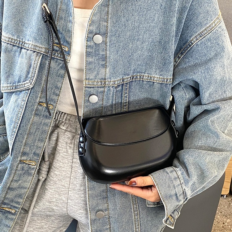 Nei Sattel trendy Mini Moud Casual Broscht Solid Pressed Shell Candy Color Nisch Telefonstasch fir Fraen_voghion.com