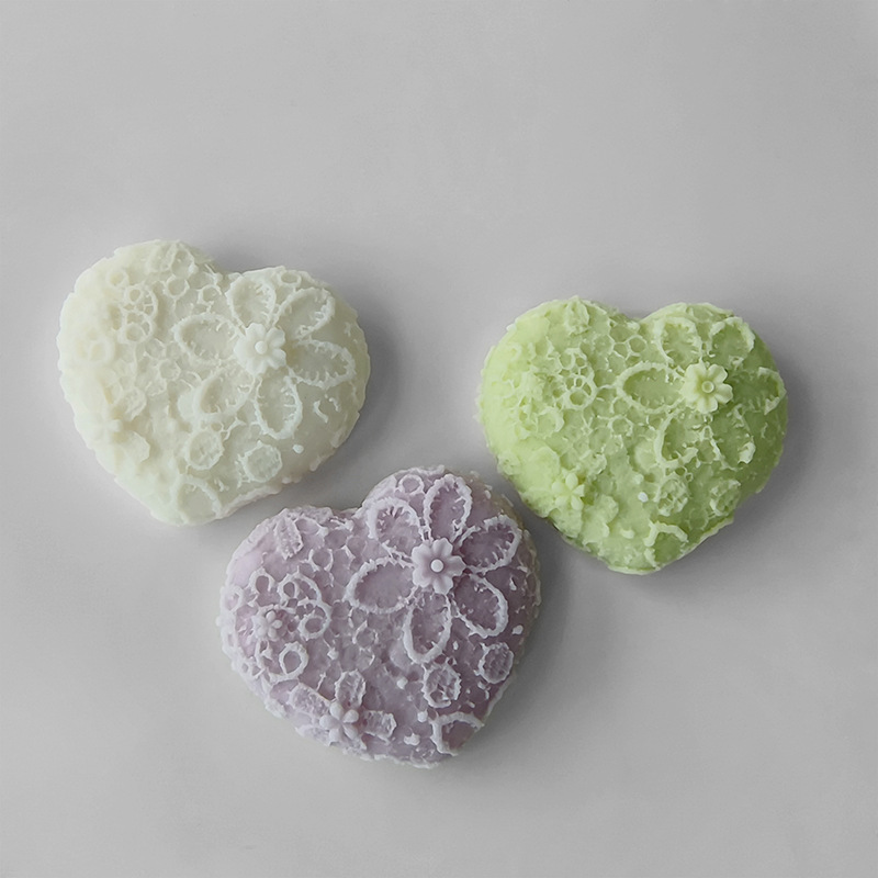 Jiahuimei flor amor silicona molde hecho a mano DIY aromaterapia vela jabón chocolate para hornear