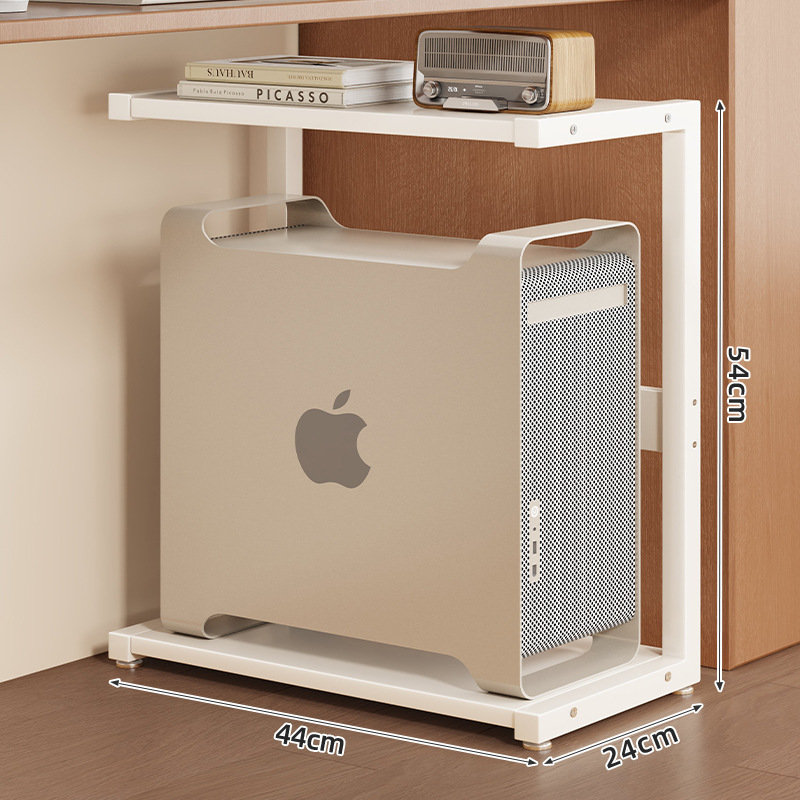 Soporte de Suelo para CPU de Acero y Madera para Oficina y Hogar