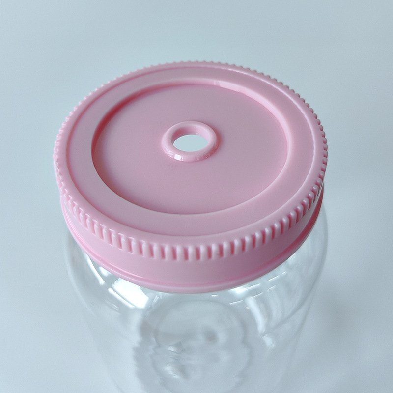 18oz de plástico Mason Cup publicidad creativa taza de agua regalo promocional 510ML paja de plástico taza PP