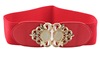 Fashionable waist belt, metal decorations, cat's eye, elastic waist, flowered