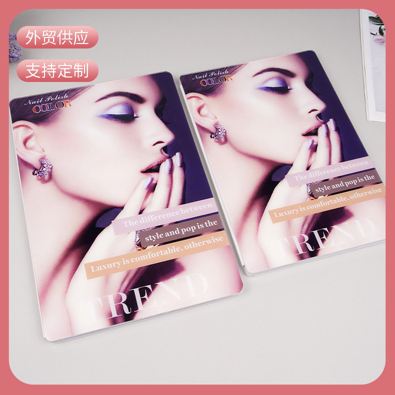 Tablero de exhibición de tarjeta de color de uñas de moda acabado manicura lentejuelas tablero de exhibición de tarjeta de color caramelo