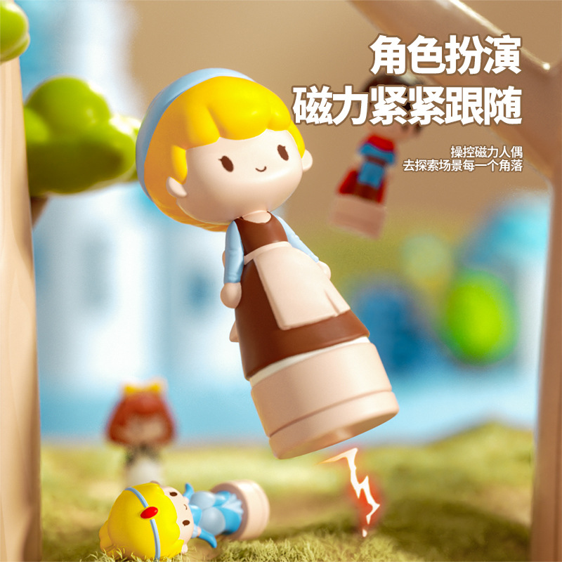 판타지 마그네틱 캐슬 인형 하우스 장난감 소녀 플레이 하우스 소녀 공주 아이샤 어린이 생일 선물