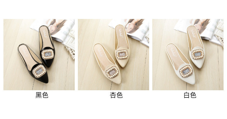 Dép sandal nữ bít mũi đế mềm đính đá — A1-3 Màu mơ, A1-6 màu hồng, Màu trắng A1-3, Màu tím A1-6 chi tiết 10