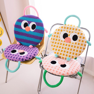 Cute Big Eye Dopamine Cushion Office Seat Cushion Student Classroom Bench Cushion Memory Foam Round Stool Cushion