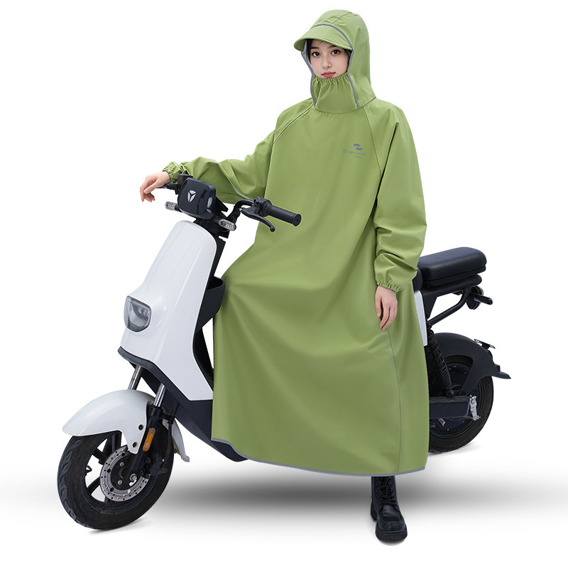 レインコート レディース 全身 防雨 メンズ 大人 袖付き サイクリングポンチョ 学生 ワンピース 電気自動車 オールインワン 拡張|undefined