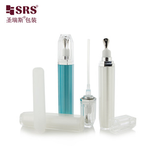 15ml Rhombus Acrylic Material Zinc Alloy Head Eye Cream Empty Bottle Essence Squeeze Massage Pen