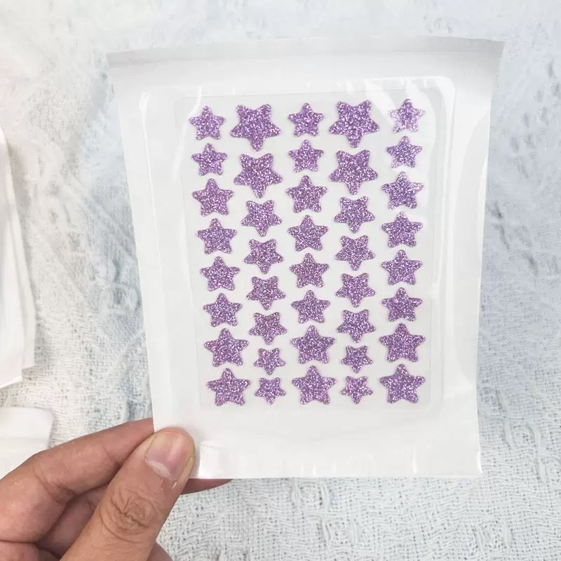 Purple glitter 40 capsules + white bag